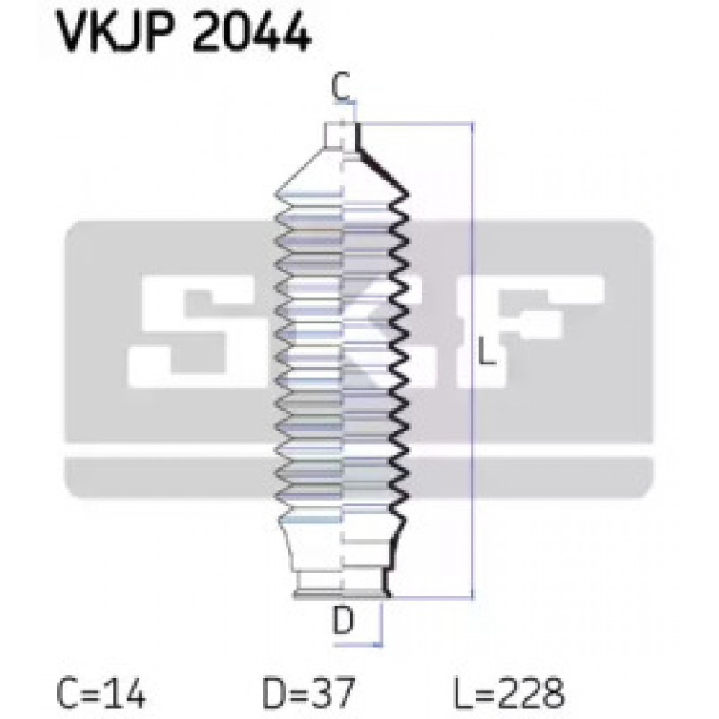 VKJP 2044 SKF - Пильовик привідного валу